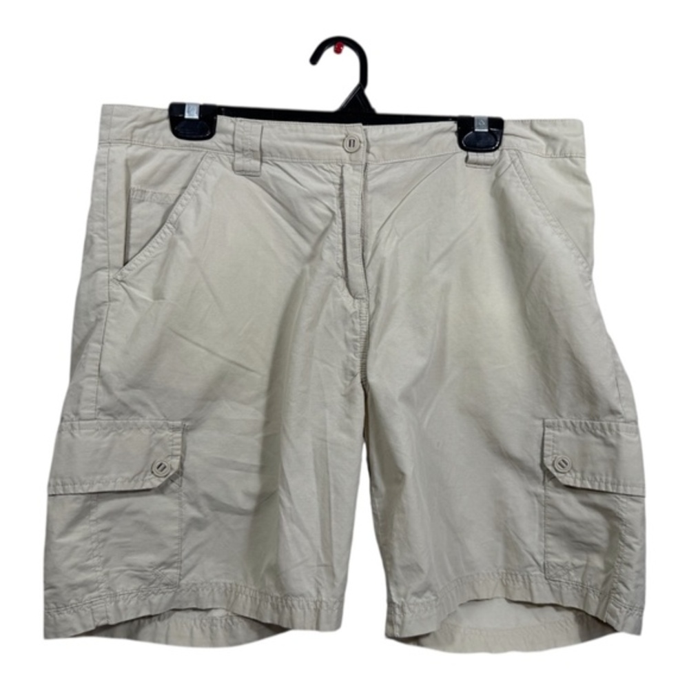 Woolrich Shorts Womens Size 14 Beige Cargo Hiking Walking Casual